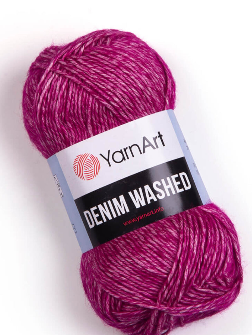 YarnArt Denim Washed 50g Yarn for Knitting and Sewing Crochet - Soft Texture, Perfect for Seasonal Clothes, Blankets, and Cushion Covers