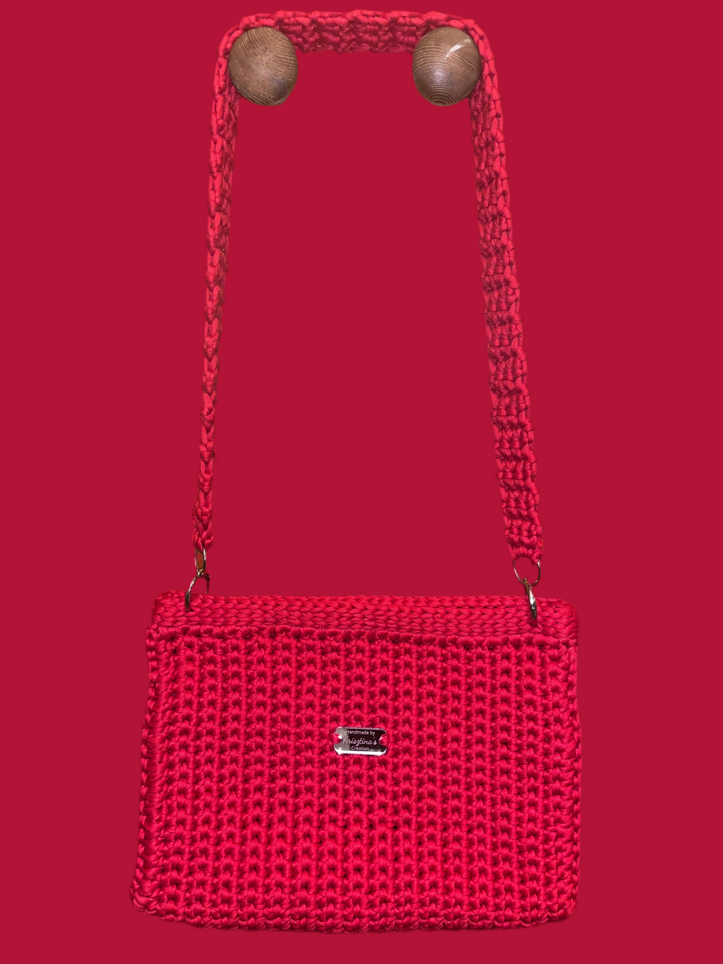 Red shoulder bag