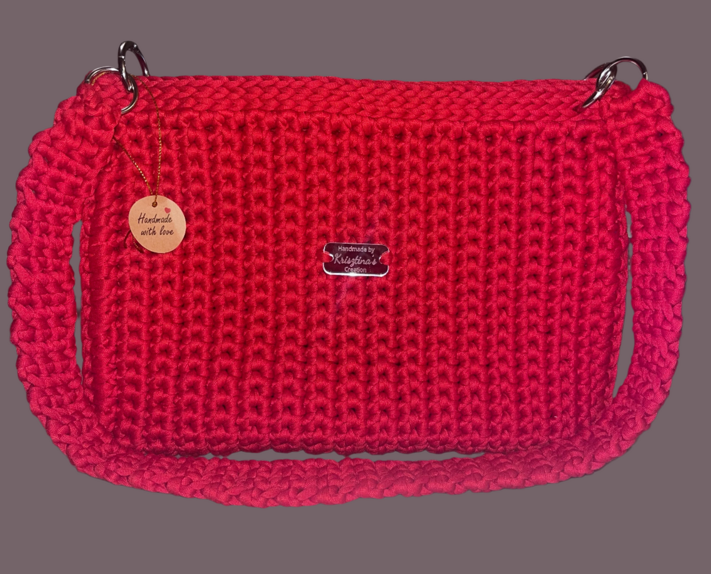 Red shoulder bag