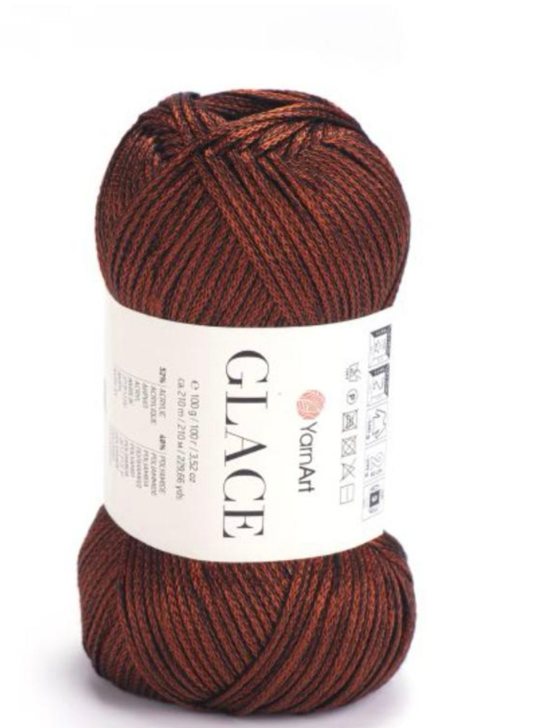 YarnArt Glace 100g Ball - 52% Acrylic 48% Polyamide - 210m Length - Ideal for Crochet & Knitting - Comfortable & Durable Yarn