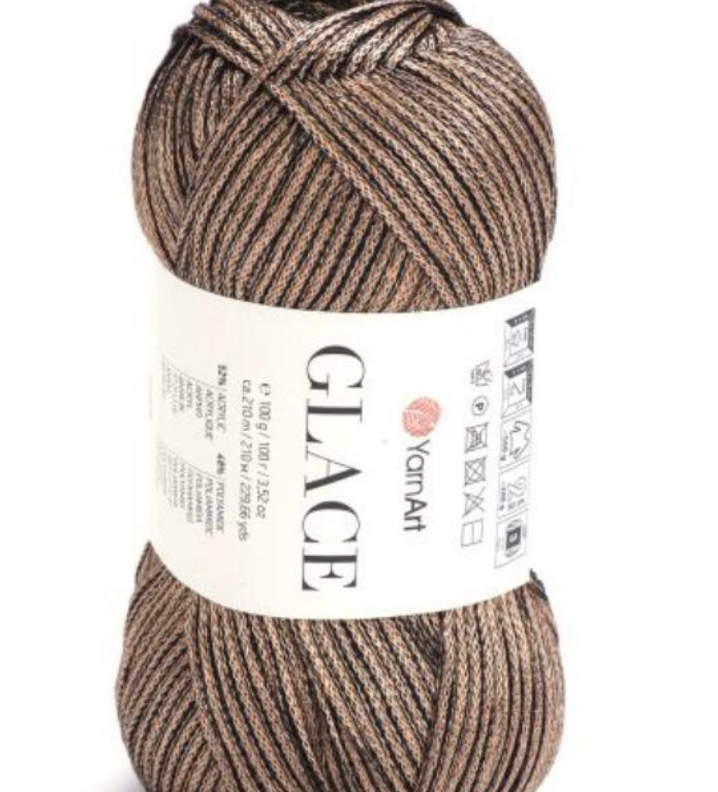 YarnArt Glace 100g Ball - 52% Acrylic 48% Polyamide - 210m Length - Ideal for Crochet & Knitting - Comfortable & Durable Yarn
