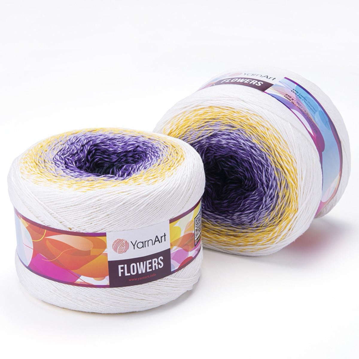 YarnArt Flowers Cake Yarn - Soft and Long-lasting Crochet - 250g/1000m