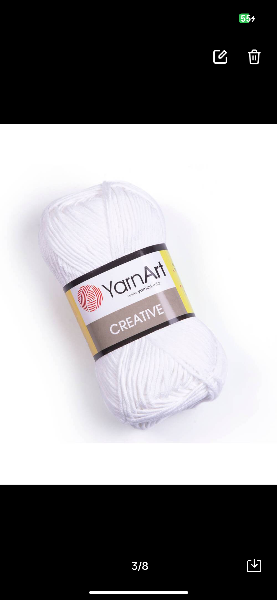 YarnArt Creative 100% Cotton Yarn for Knitting and Crochet - 50g crochet