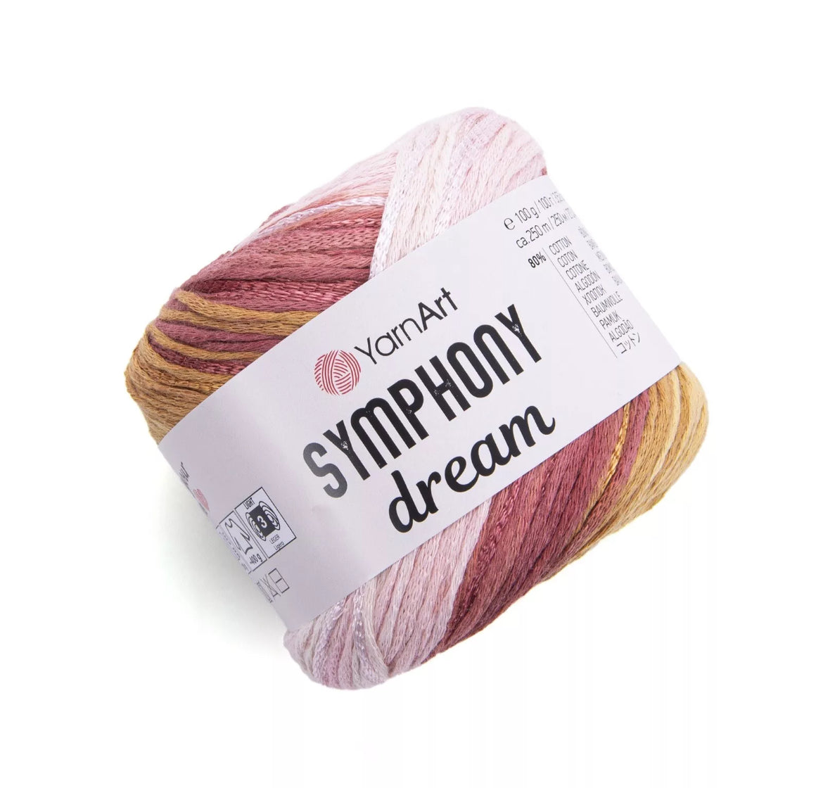 YarnArt Symphony Dream Yarn 100gr- Soft and Comfortable Fabric for Summer Dresses and Blankets