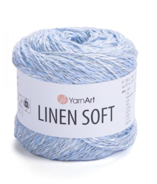 YarnArt Soft Linen Yarn for Knitting and Crochet - Natural Blend of Linen, Viscose and Cotton