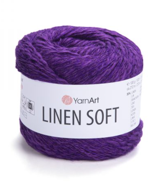 YarnArt Soft Linen Yarn for Knitting and Crochet - Natural Blend of Linen, Viscose and Cotton