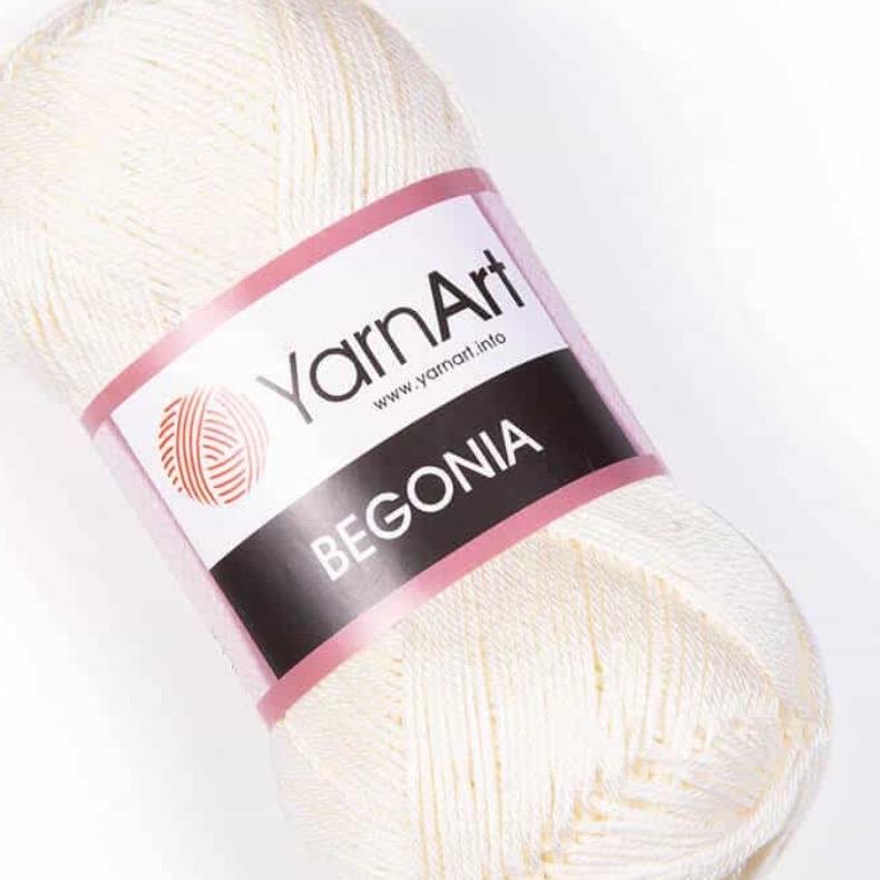 YarnArt Begonia Yarn - Soft Handmade Yarn for Knitting and Crochet, 100% Cotton