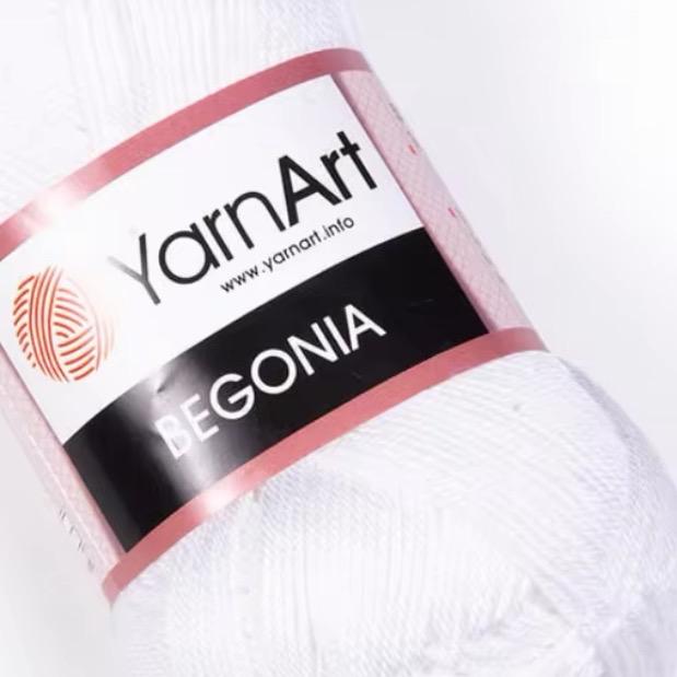 YarnArt Begonia Yarn - Soft Handmade Yarn for Knitting and Crochet, 100% Cotton