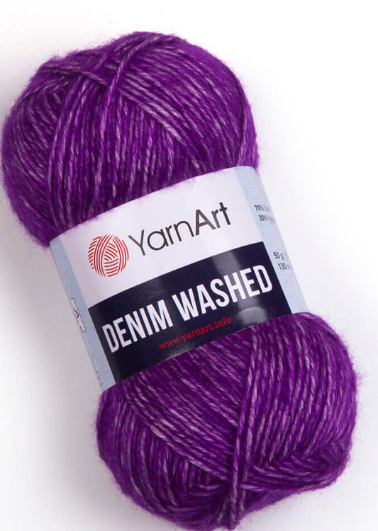 YarnArt Denim Washed 50g Yarn for Knitting and Sewing Crochet - Soft Texture, Perfect for Seasonal Clothes, Blankets, and Cushion Covers