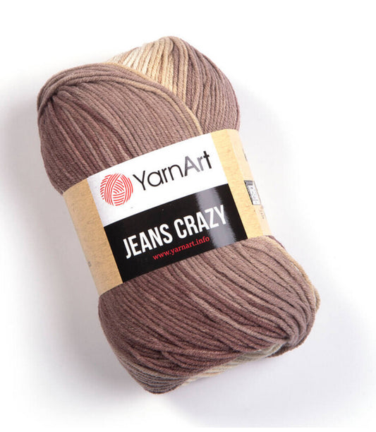 YarnArt Jeans Crazy Yarn 50g/ball - Soft and Lightweight Cotton Fabric for Summer Dresses