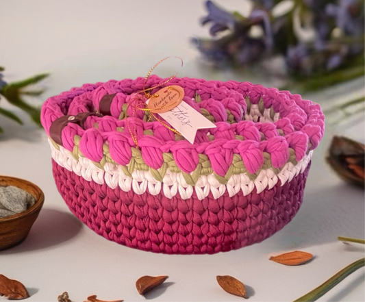 3 in 1 Basket set with wooden bottom