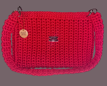 Red shoulder bag