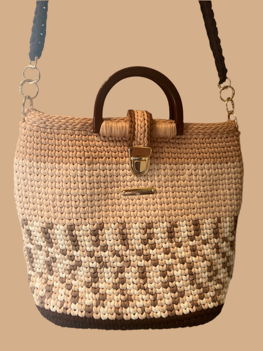 Shoulder bag with D handle plus strap