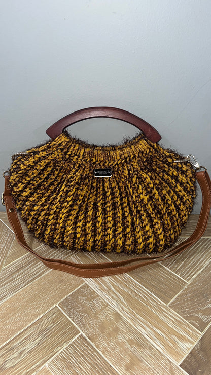 Mustard-brown handbag