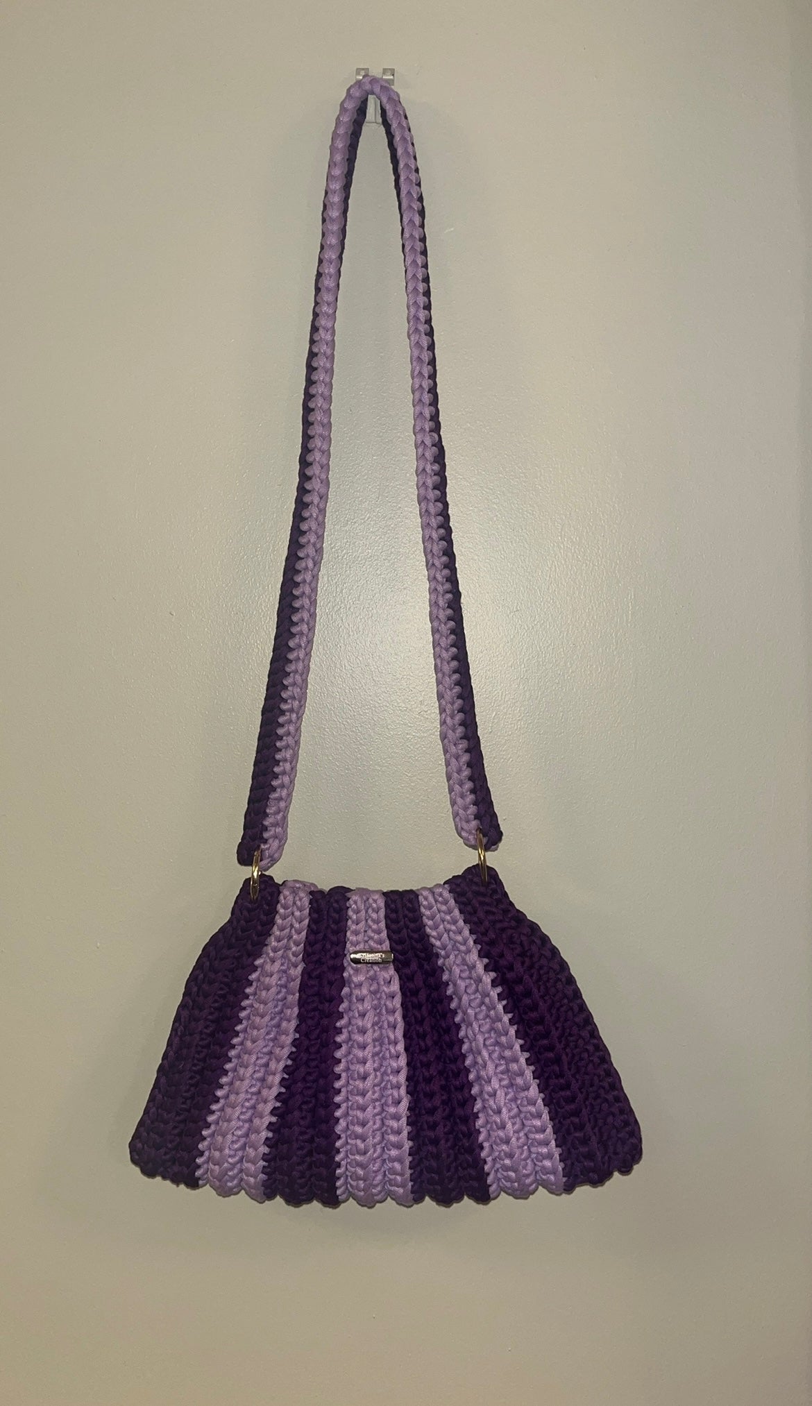 Krisztina’s Creation lavender and purple shoulder bag