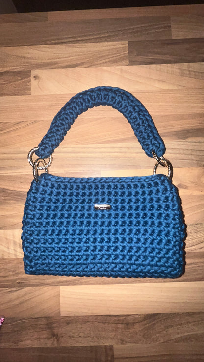Turquoise blue handbag