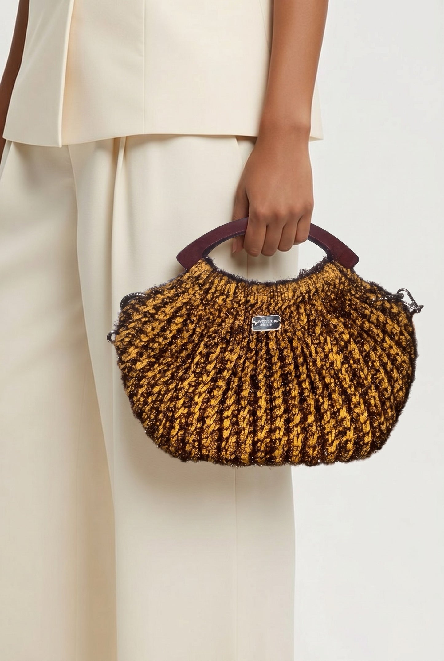 Mustard-brown handbag