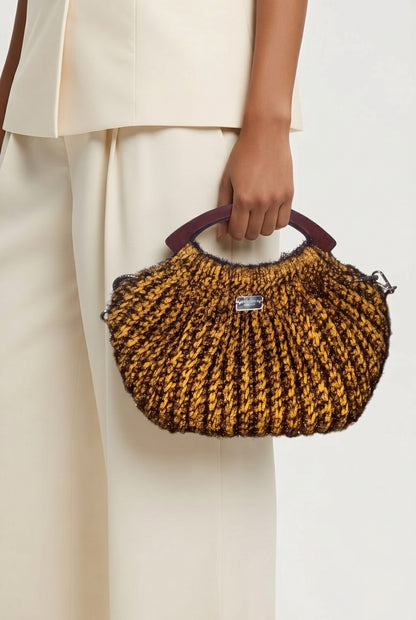 Mustard-brown handbag