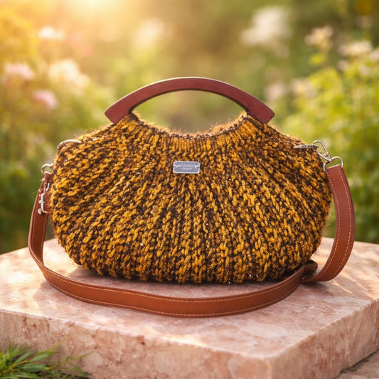 Mustard-brown handbag