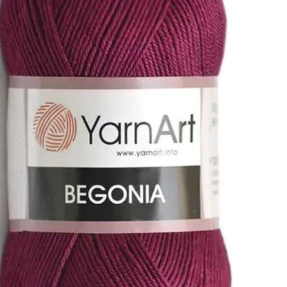 YarnArt Begonia Yarn - Soft Handmade Yarn for Knitting and Crochet, 100% Cotton